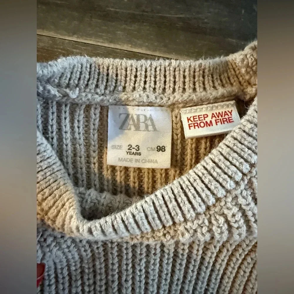 Zara • 2-3 Years • one piece Sweater Vest Searsucker Shirt